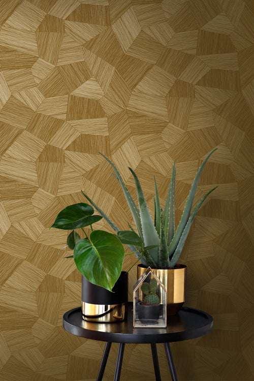 Origin Wallcoverings behang grafisch 3D motief warm goud - 53 cm x 10.05 m - 347953 - vtwonen shop