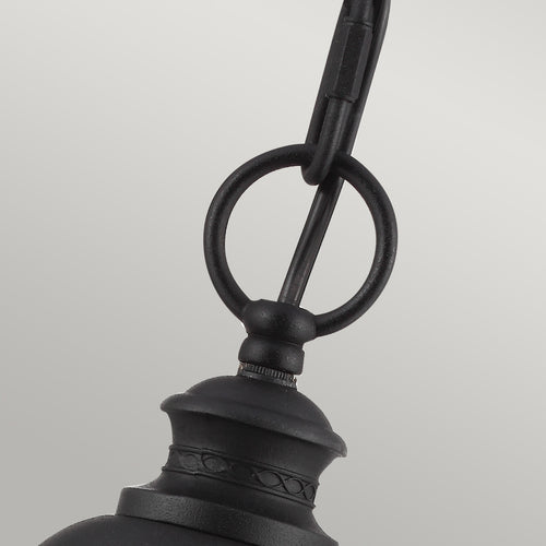 Elstead English Bridle - 3-lichts grote buitenketting lantaarn zwart, E14