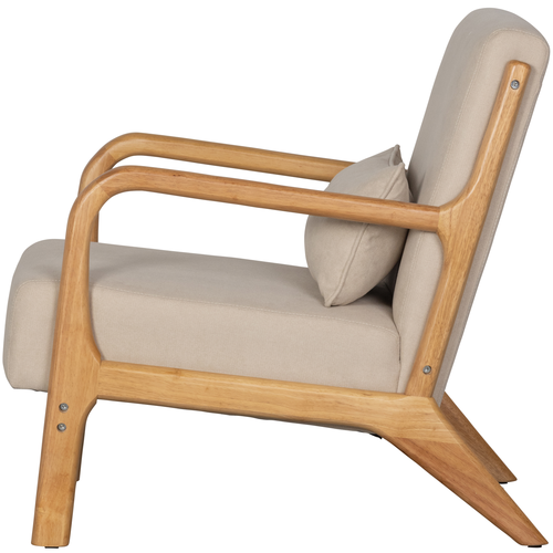 WOOOD fauteuil Mark - Stof - Naturel - 75x67x82 - vtwonen shop