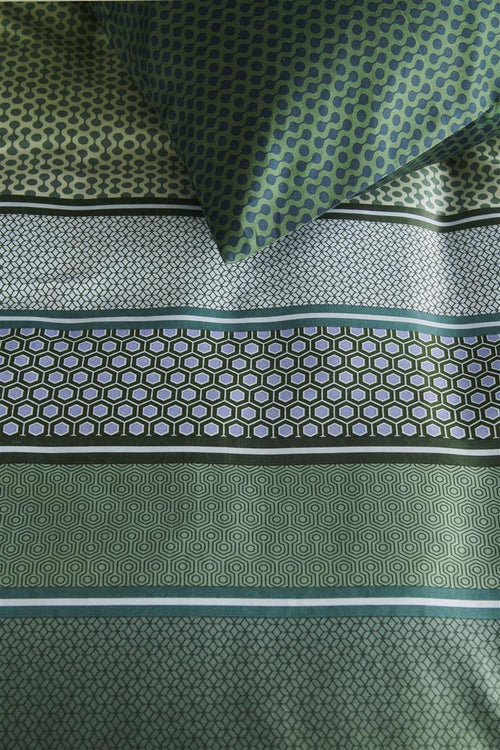 Beddinghouse Romeo dekbedovertrek - Lits-Jumeaux - 240x200/220 cm - Blauw Groen