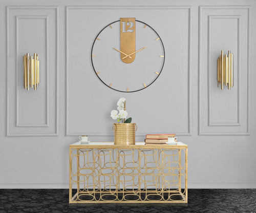 Mauro Ferretti wandklok - Ø 60 x 4,5 cm - goud