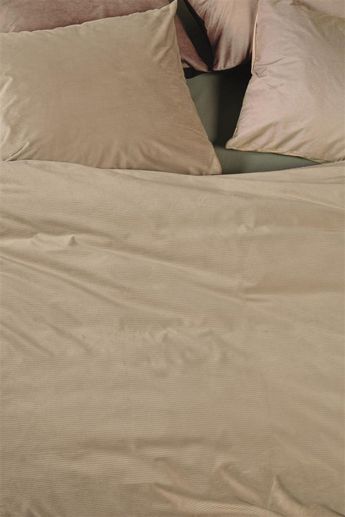 At Home by Beddinghouse Cosy Corduroy dekbedovertrek - Effen - Eenpersoons - 140x200/220 cm - Off-white