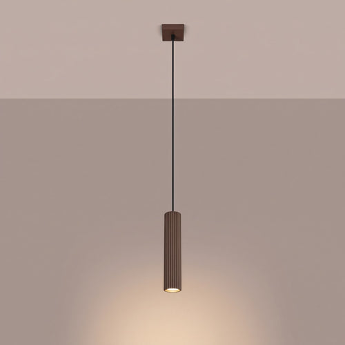 Sollux Lighting Hanglamp KARBON 1 bruin - 8x8x118cm