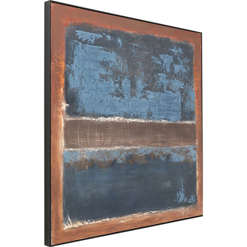 Kare Design Schilderij Silence 120x120cm blauw - vtwonen shop