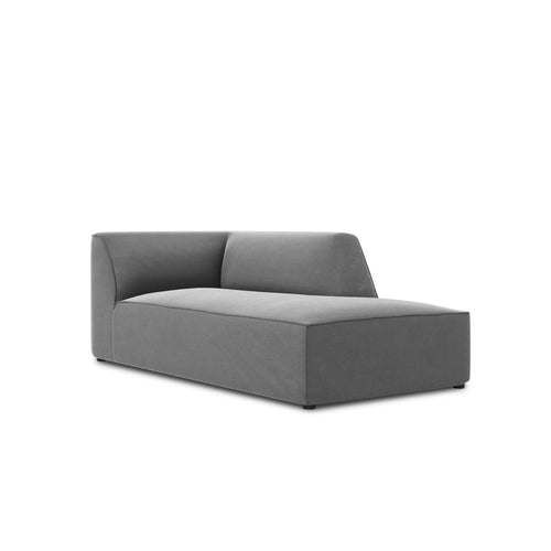 Cosmopolitan Design - Ligstoel rechts Siena flueel grijs - 181x93x69cm