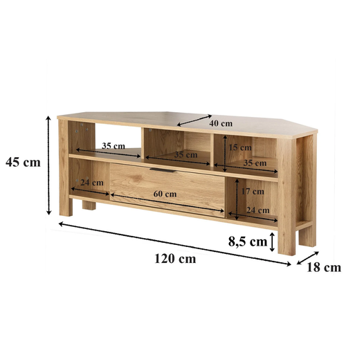 Calicosy - TV-meubel - Licht hout - 40x120x45 cm