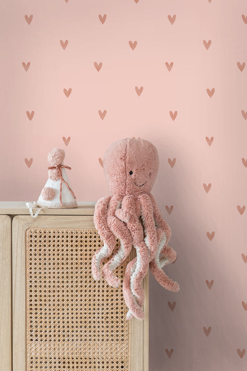 ESTAhome behang hartjes roze - 53 cm x 10.05 m - 139770 - vtwonen shop