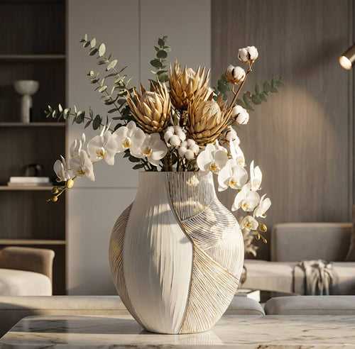 Mauro Ferretti vaas - 35x13,5x37,5 cm - wit