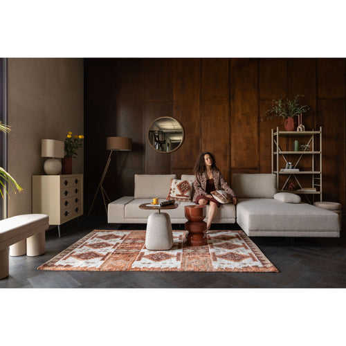 Dutchbone Shelly 3-zitsbank Rechts Chaise Longue Off-White - Wit - vtwonen shop