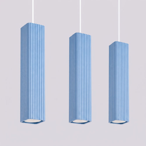 Sollux Lighting Hanglamp RAYO 3L azuurblauw - 45x6x98cm