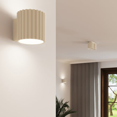 Sollux Lighting Plafondlamp AURA 2 beige GU10 - 21x10x12cm