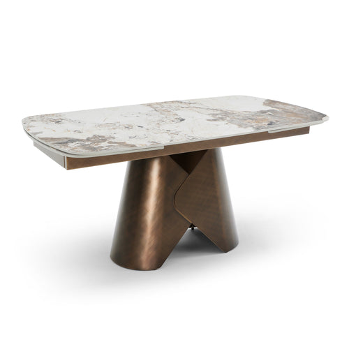 Premium Interiors - Uitschuifbare eettafel LACE - pandora-keramiek pandora 240cm