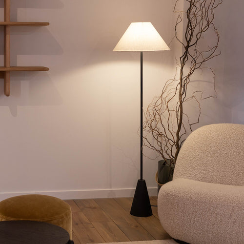 Atmooz vloerlamp Akiti - zwart - Ø 41 x H 141 cm - E27
