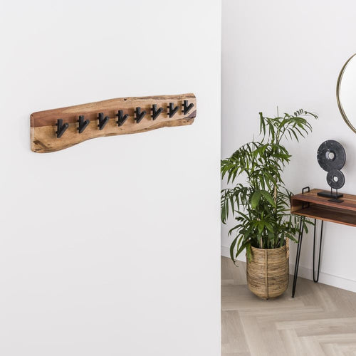 Giga Meubel Kapstok Edge - Naturel Hout - 8 Haken - 90x15x1cm - vtwonen shop