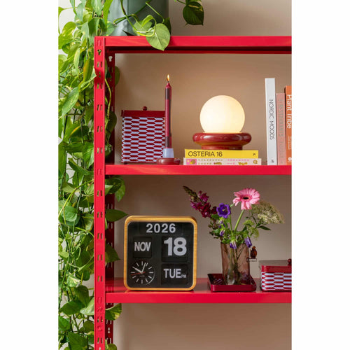 Leitmotiv tafellamp Catania Ring - rood - Ø20cm