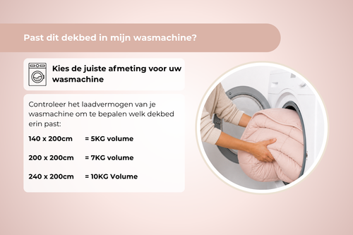 SnoozyBed - Dekbed zonder overtrek Blush