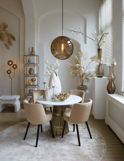 Light & Living tafel LEYDA - Ø100x78cm - wit