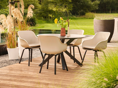 Hartman Tuintafel Xander - Zwart Keramiek - Ø120x75cm