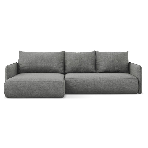 LaMiaSofa hoekbank links Palermo - chenille stof - olifant - 240x148x86