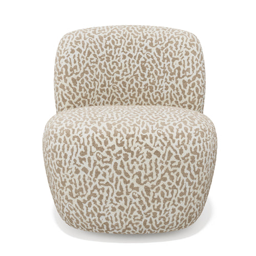 Premium Interiors - Draaistoel COMI - stof met patroon  beige 65cm
