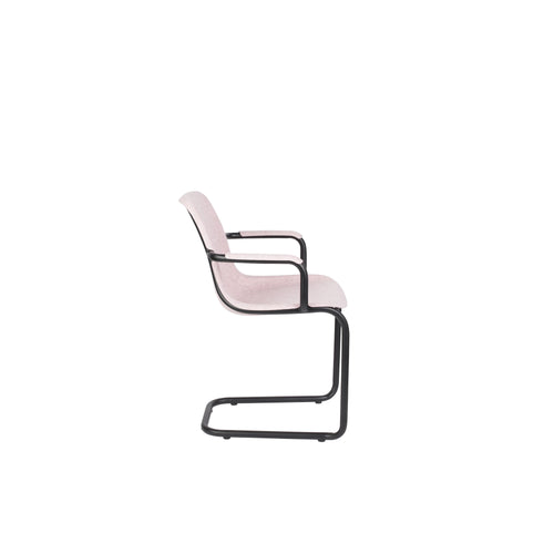 Zuiver Thirsty Eetkamerstoelen armleuning Roze - Set van 2
