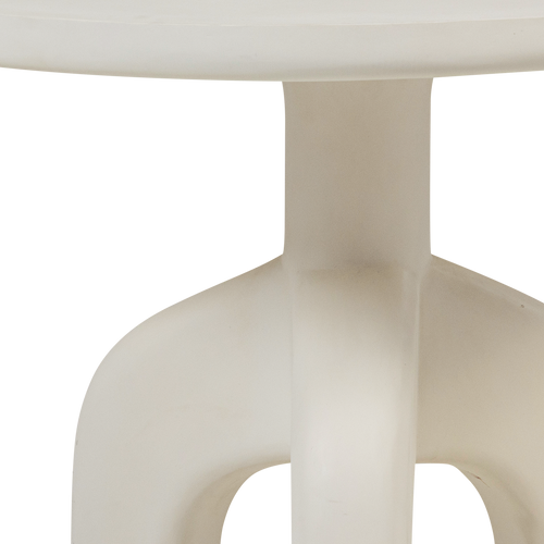 WOOOD eettafel tuin rond Luno - Polymeer - Naturel - 76x120x120
