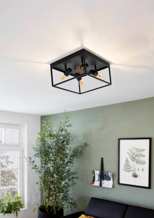 EGLO plafondlamp Silentina - e27 - 36 cm - zwart
