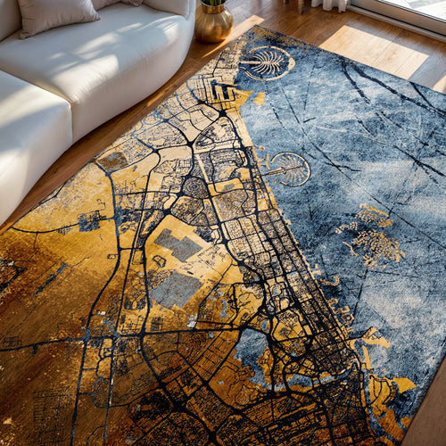 Louis De Poortere vloerkleed Gold Sea - multicolor - 240x240cm - vtwonen shop