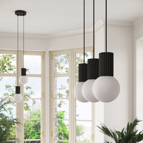 Sollux Lighting Hanglamp HALO 2L zwart - 33,5x6x120cm