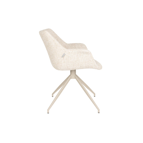 Zuiver Doulton Eetkamerstoelen met Armleuningen Beige - Set van 2