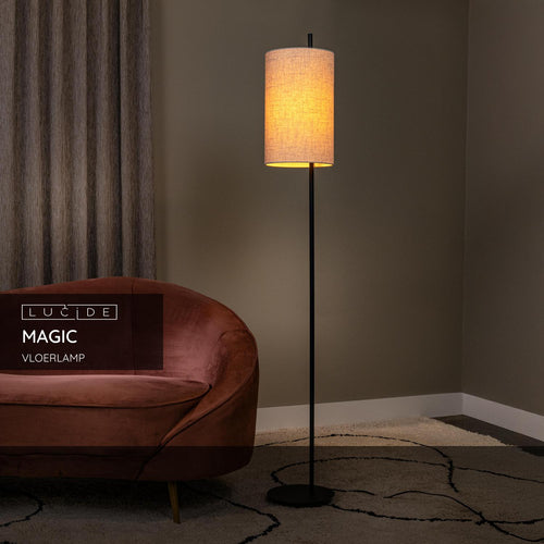 Lucide vloerlamp MAGIC - 1xE27 - Zwart