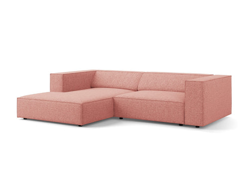 Cosmopolitan Design linker hoekbank Arendal 3-zits, chenille, roze - 166x224x70cm