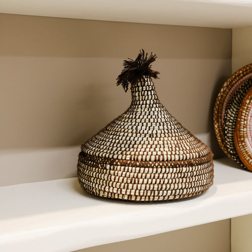 Household Hardware - Broodmand - Zeegras - Bruin - Deksel - vtwonen shop