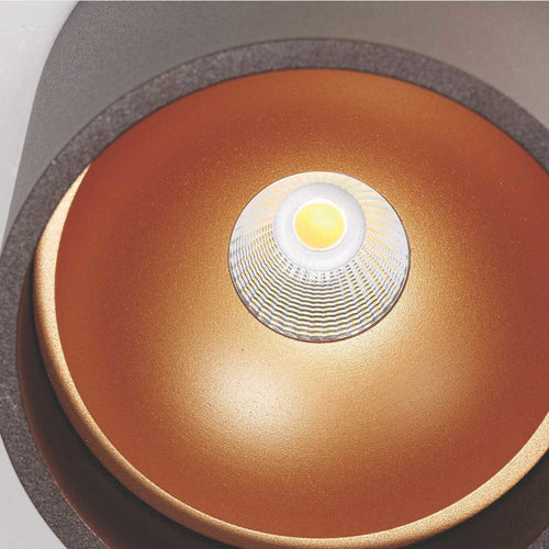 Artdelight plafondlamp Orleans - 1 lichts - 11  x 10   cm - zwart goud