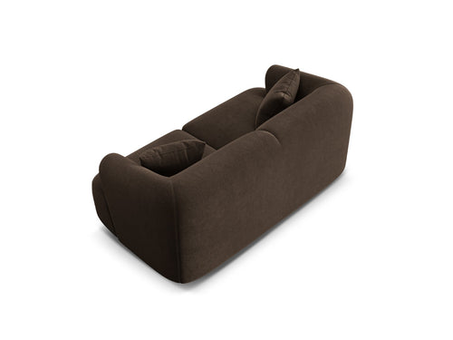 Cosmopolitan Design Modulaire bank Campi 2-zits, flueel chocolade - 90x180x70cm