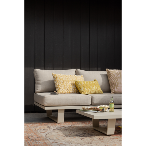 WOOOD 3-zits tuinbank Bear - Aluminium - Zand - 80x210x87