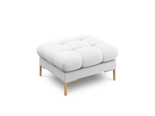 Cosmopolitan Design Poef Bali structurele stof, lichtgrijs - 60x60x41cm