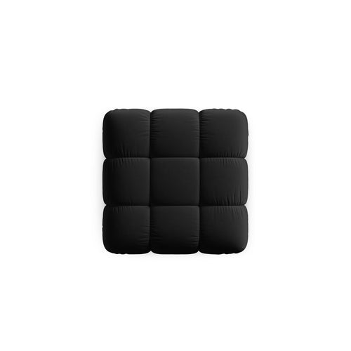 Cosmopolitan Design - Poef Cortina flueel zwart - 94x94x43cm
