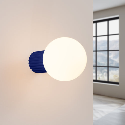 Sollux Lighting Wandlamp HALO ultramarijn IP44 - 12x17x12cm