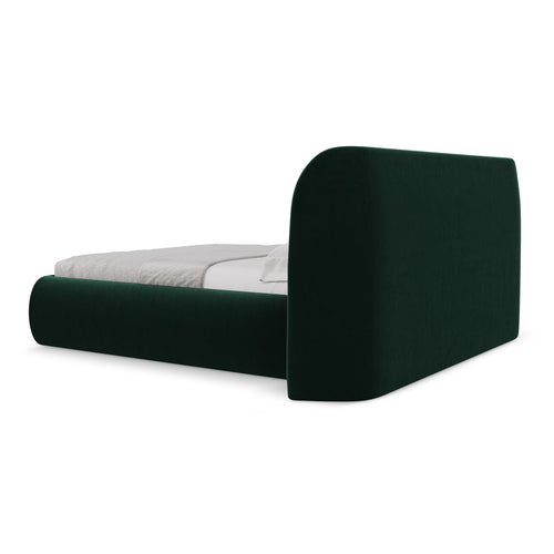 LaMiaSofa Bed met opbergruimte Trieste - velours - flessengroen - 230x215x110