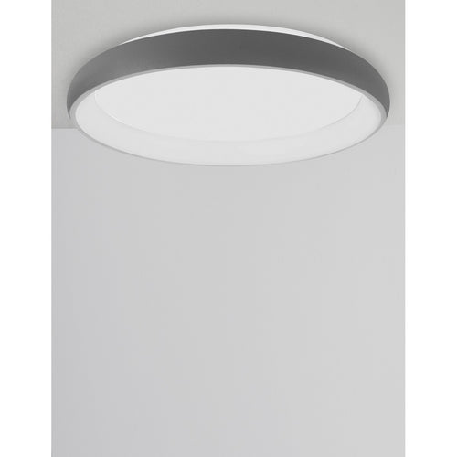 Merano Bakersfield 61cm Geïntegreerde LED Semi Flush Light Zandgrijs Aluminium LED 50W 3250Lm 3000K