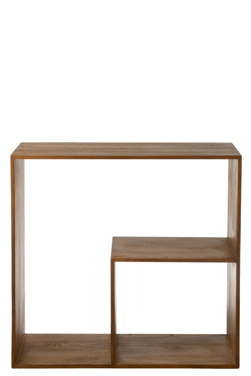 J-Line wandrek Kubus 2p - hout - bruin