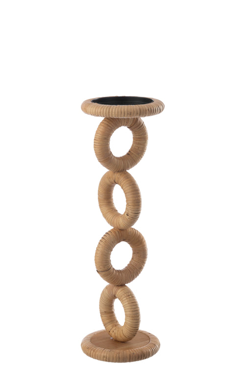 J-Line kaarshouder Ring - hout  - naturel - large
