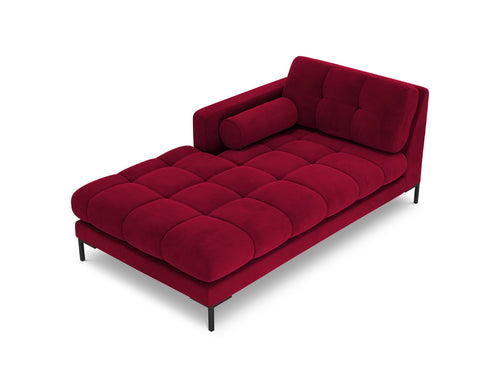Cosmopolitan Design linker meridiaan Bali flueel, rood - 185x102x75cm
