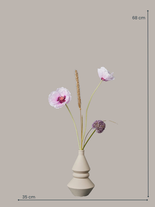 Madame Fleurie Charlotte Petits – Luxe Zijden bloemen Mini Boeket – Stijlvolle Set voor Interieurdecoratie - 14cm x 24cm