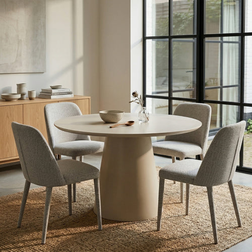 DÉJA Living Eettafel Kalix - Rond Beige - 120x120x77cm