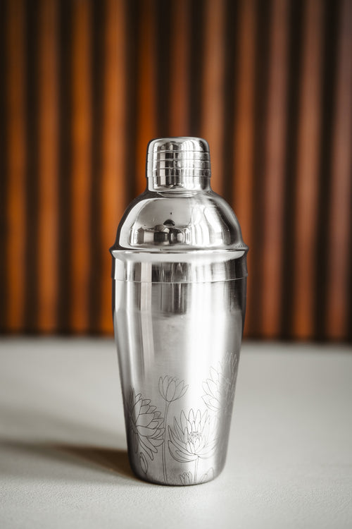 Leopold Vienna - Cocktail shaker 500ml RVS Flowers - vtwonen shop