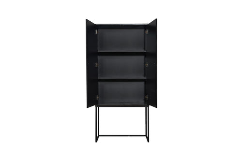 Kast dressoir met 2 deuren van MDF met zwart bloemenpatroon - vtwonen shop