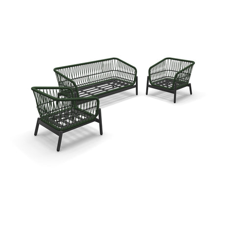 Lesli Living loungebank Zavi - groen - 163,5x83x72,5cm