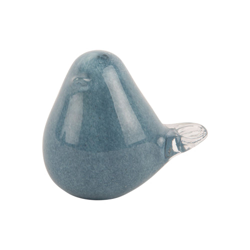 Present Time ornament Fat Bird - blauw - 14x8x12cm - vtwonen shop